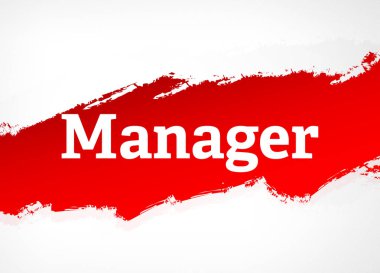 Yönetici Kırmızı Fırça Soyut Arka Plan İllüstrasyon