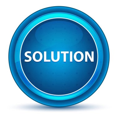 Çözüm Eyeball Mavi Yuvarlak Düğme