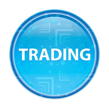Ticaret çiçek mavi yuvarlak düğme