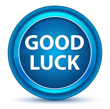 İyi Şanslar Eyeball Mavi Yuvarlak Düğme