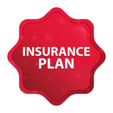 Sigorta Planı puslu gül red starburst etiket düğmesi