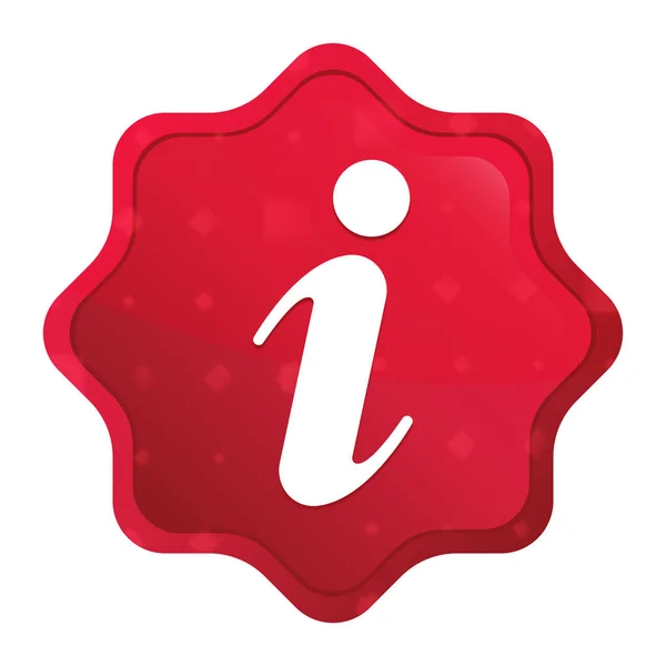 Info ikon dimmig rosa röd Starburst klistermärke knapp — Stockfoto