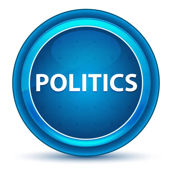 Politiek Eyeball blauwe ronde knop — Stockfoto