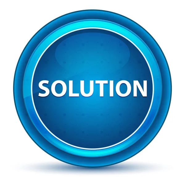 Solution Eyeball Blue Round Button — Stock Photo, Image