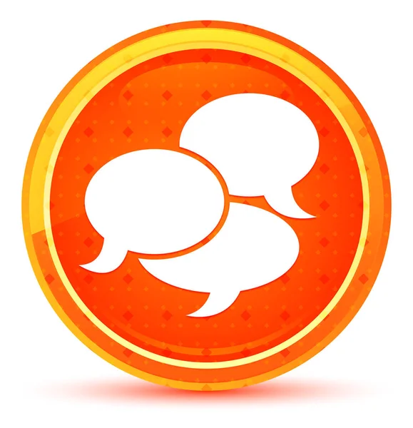 Conversation icon natural orange round button — Stock Photo, Image