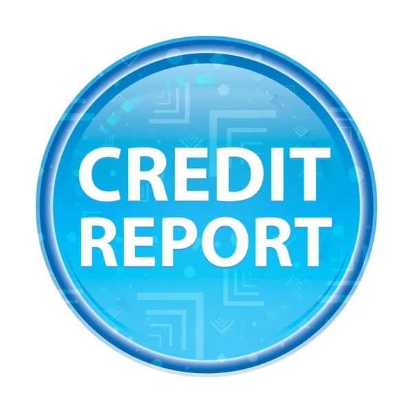 Credit Report floral blue round button — Stock Photo, Image