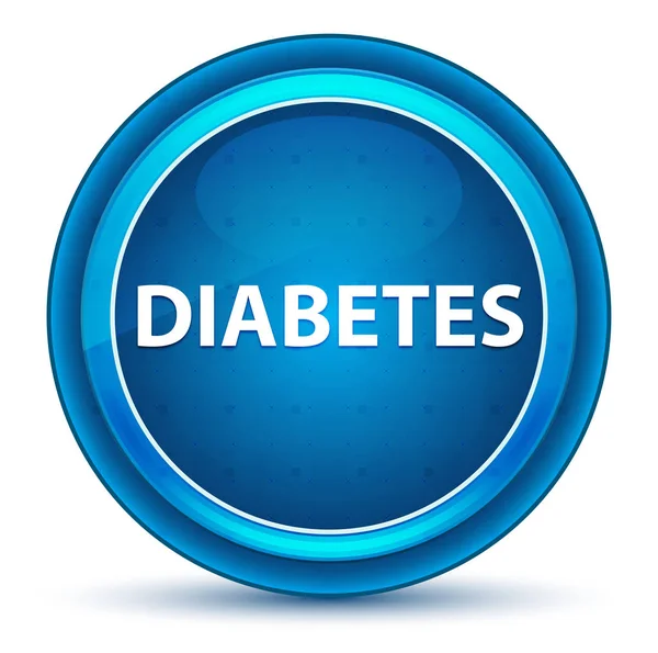 당뇨병 안구 블루 라운드 버튼 — 스톡 사진