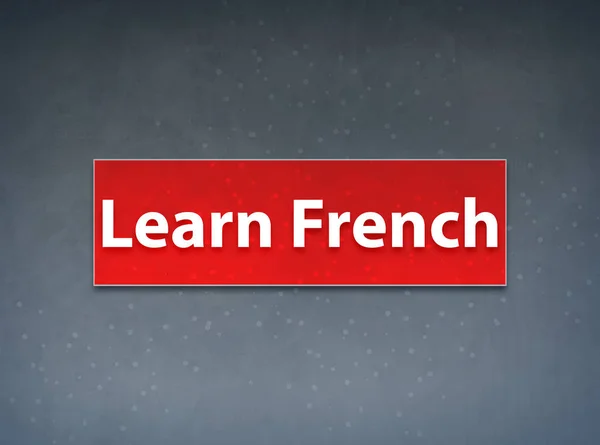 Aprender francês banner vermelho fundo abstrato — Fotografia de Stock