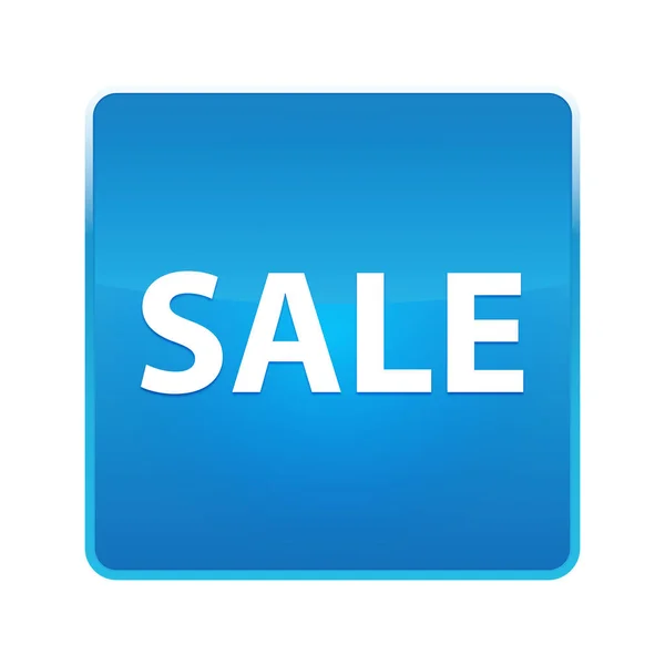 Πώληση γυαλιστερό μπλε κουμπί Τετραγωνικού — Φωτογραφία Αρχείου