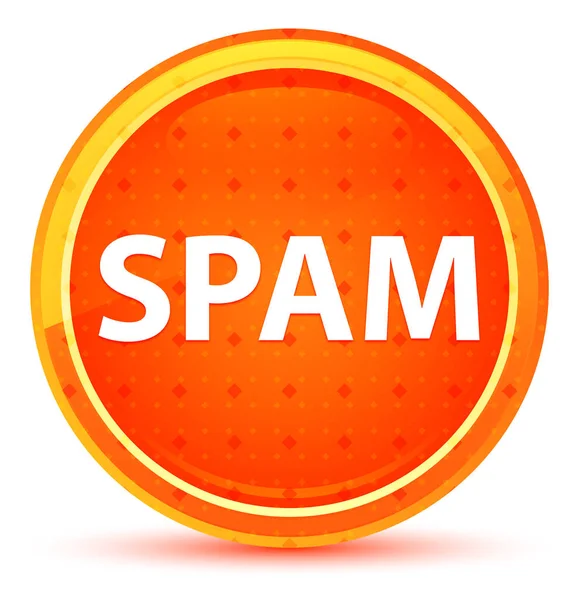 Spam Natural Orange Round Button — Stock Photo, Image