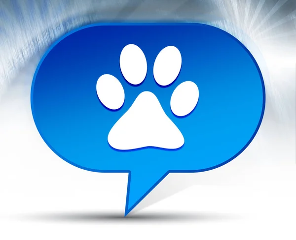 Djur Paw Print Icon blå bubbla bakgrund — Stockfoto