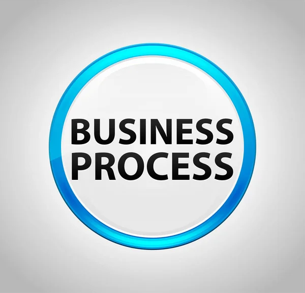 Business Process Round Blue Push Button — Stock Photo, Image
