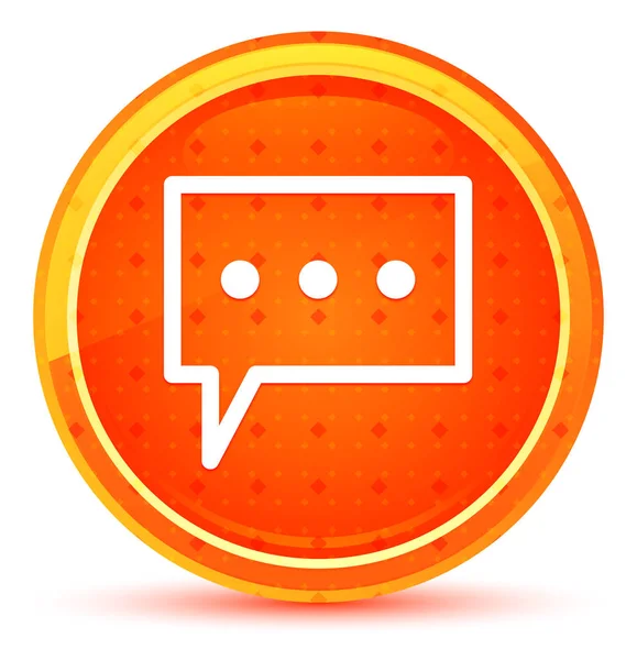 Comment icon natural orange round button — Stock Photo, Image