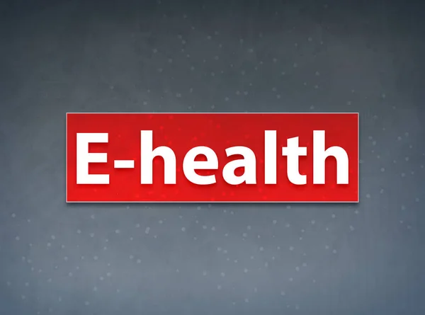 E-health Red Banner Abstract Background