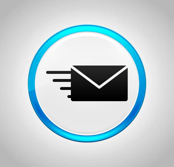 Email option icon round blue push button — Stock Photo, Image