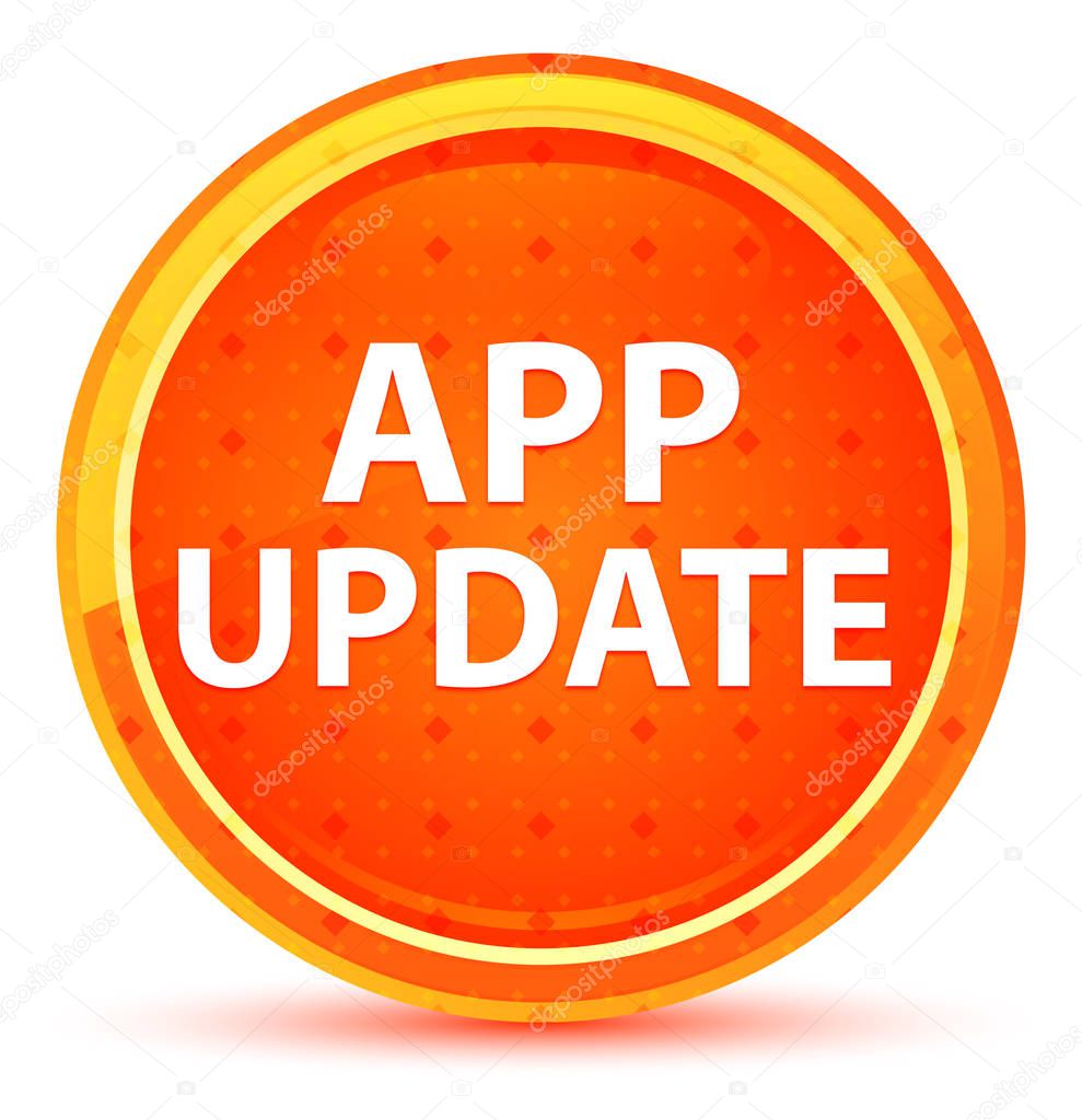 App Update Natural Orange Round Button