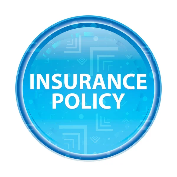 Insurance Policy floral blue round button — Stock Photo, Image