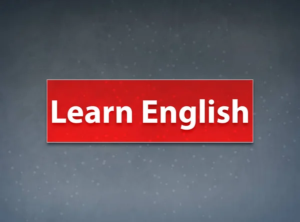 Aprender Inglês Red Banner Abstract Background — Fotografia de Stock