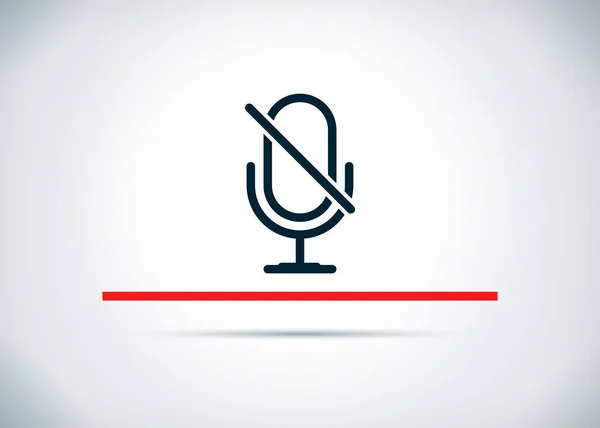 Sessiz mikrofon simgesi soyut düz arka plan tasarımı illustratio