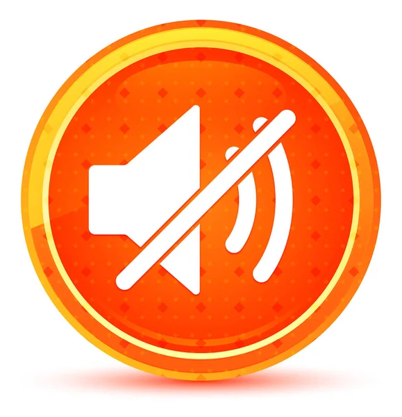 Mute speaker icon natural orange round button