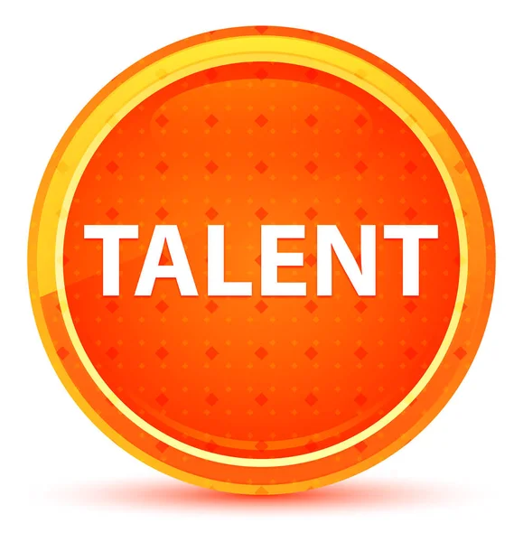 Talent Natural Orange Round Button — Stock Photo, Image