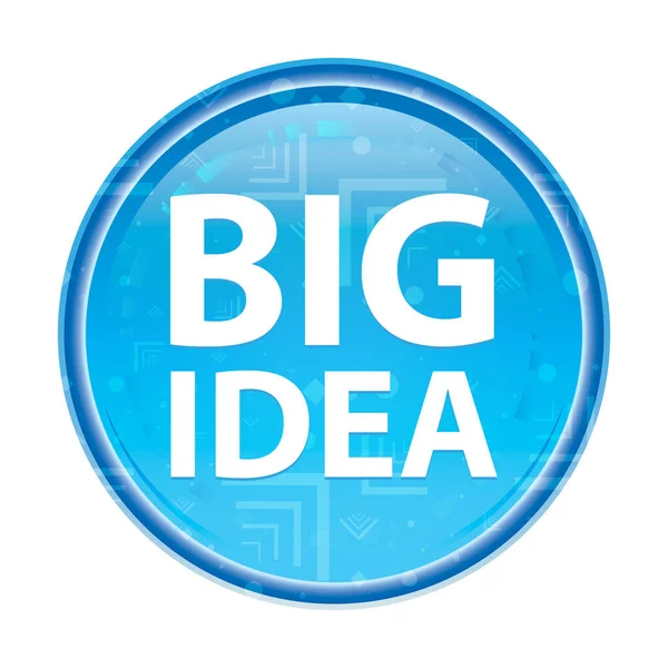 Big Idea çiçek mavi yuvarlak düğme — Stok fotoğraf