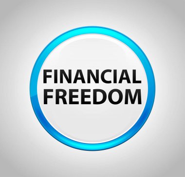 Finansal Özgürlük Yuvarlak Mavi Buton