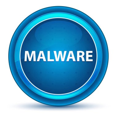 Malware Eyeball Mavi Yuvarlak Düğme