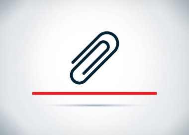 Ataş simgesi soyut düz arka plan tasarım illüstrasyon