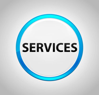 Hizmetler Yuvarlak Mavi Buton