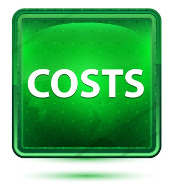 Maliyetler Neon Işık Yeşil Kare Düğme