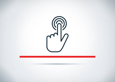 El imleci tıklayın simgesi soyut düz arka plan tasarım illustrat