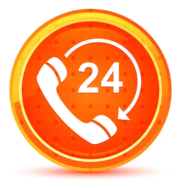 24 timmar öppen telefon rotera pilikonen Natural orange Round Butto — Stockfoto