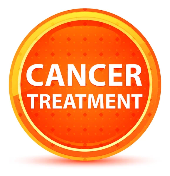 Pulsante rotondo arancione naturale per il trattamento del cancro — Foto Stock