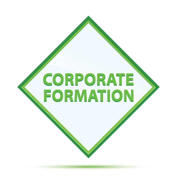 Corporate Formation moderne abstracte groene ruit knop — Stockfoto