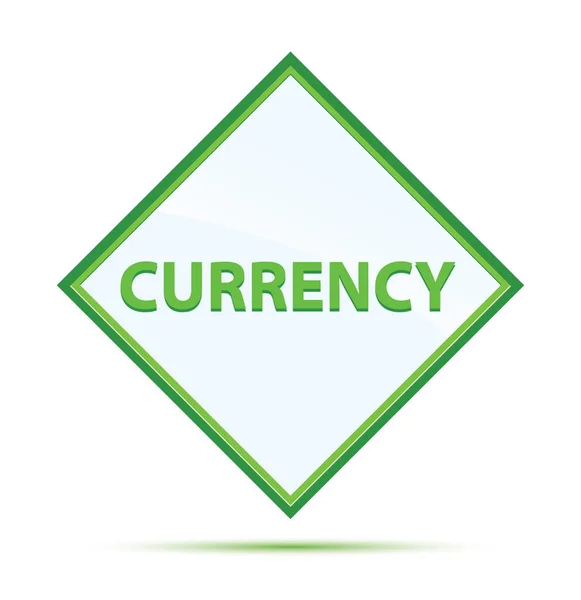 Currency modern abstract green diamond button — Stock Photo, Image