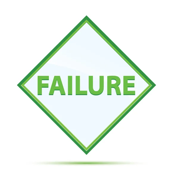 Failure modern abstract green diamond button — Stock Photo, Image