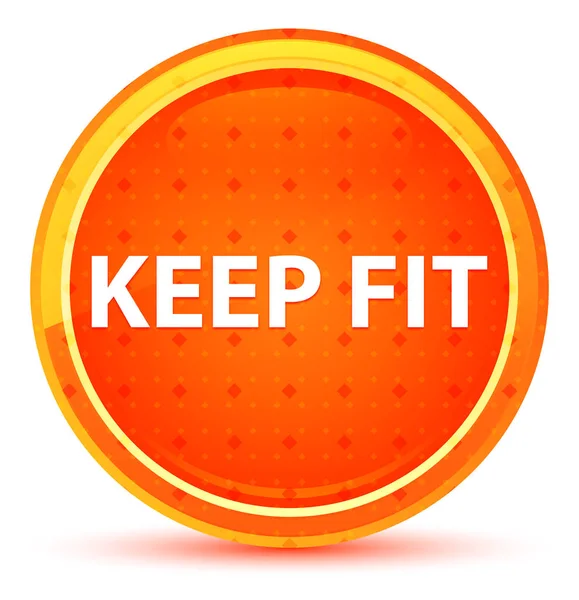 Keep fit natuurlijke oranje ronde knop — Stockfoto