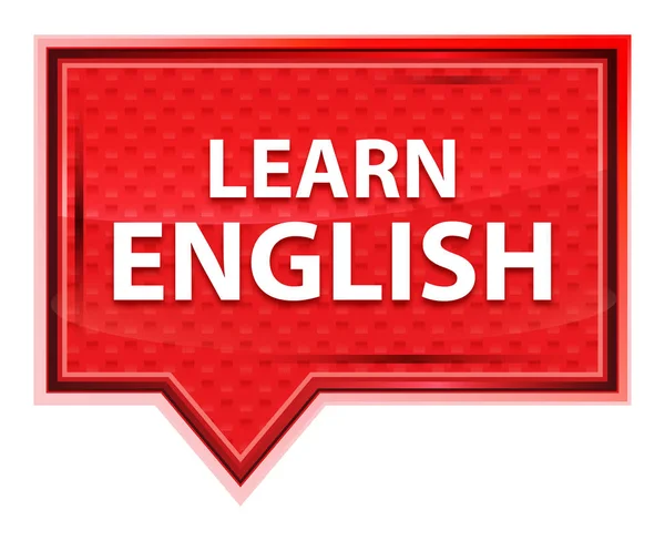 Learn English misty rose pink banner button