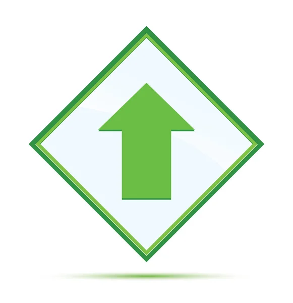 Upload icon modern abstract green diamond button — Stock Photo, Image