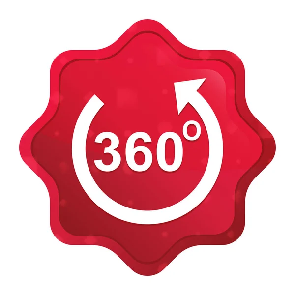 360 degrees rotate arrow icon misty rose red starburst sticker b — Stock Photo, Image