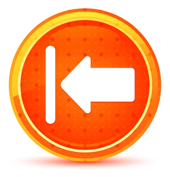 Terug pictogram natuurlijke oranje ronde knop — Stockfoto
