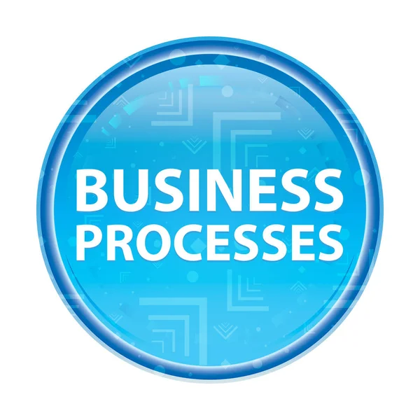 Geschäftsprozesse blumiger blauer runder Knopf — Stockfoto