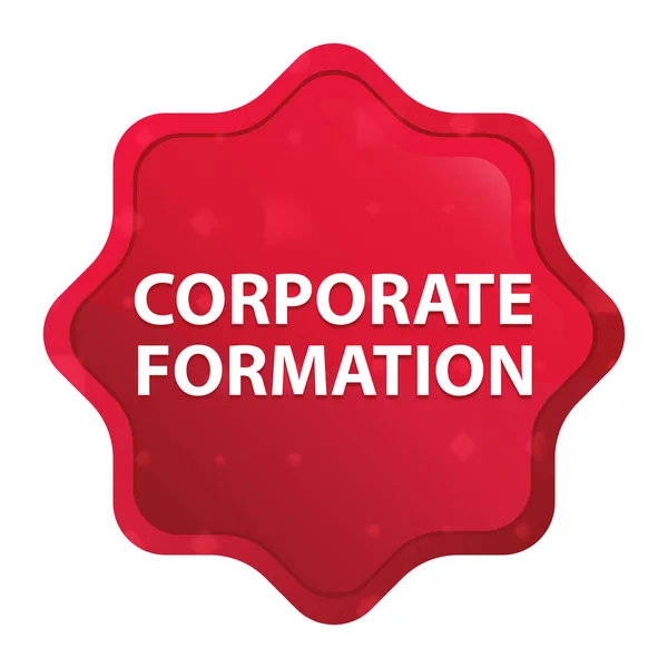 Corporate Formation Misty Rose Rode Starburst sticker knop — Stockfoto