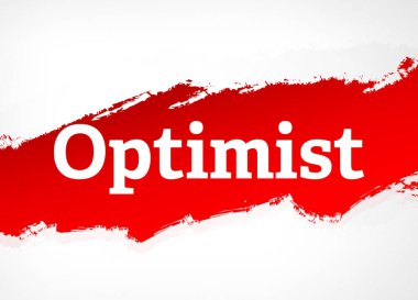 Optimist Kırmızı Fırça Soyut Arka Plan İllüstrasyon