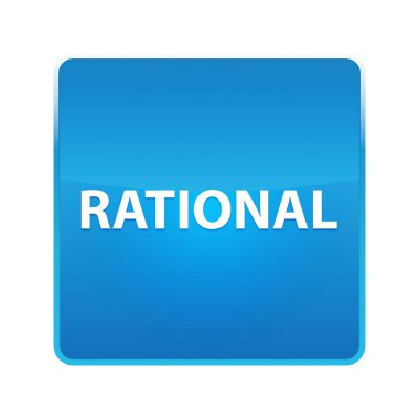 Rasyonel parlak mavi kare düğme