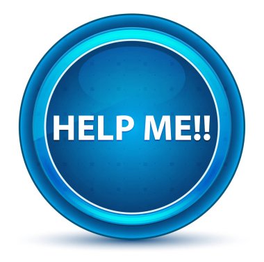 Yardım et!! Eyeball Mavi Yuvarlak Düğme