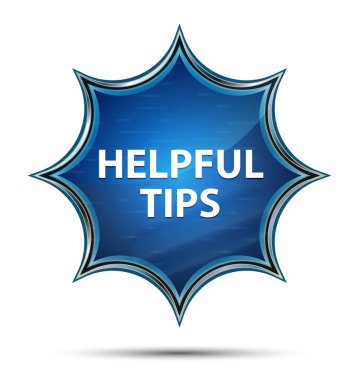 Yararlı İpuçları büyülü camsı güneş patlaması mavi düğme