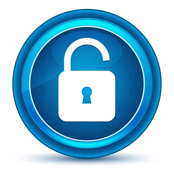 Padlock open icon eyeball blue round button — Stock Photo, Image