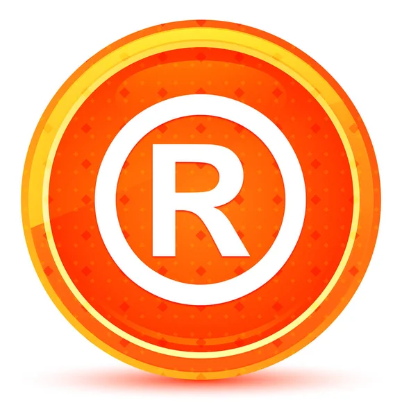 Kayıtlı sembol simgesi doğal turuncu yuvarlak düğme